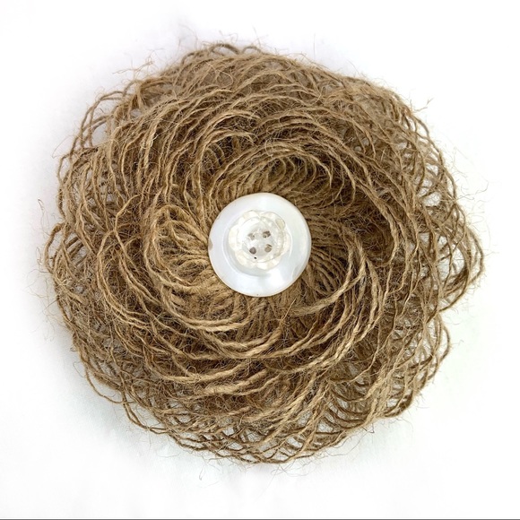 Burlap Flower Magnets Country Chic Decor - Picture 6 of 8